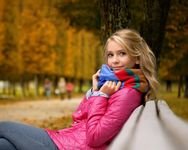 pic for Beautiful Blonde In Park 